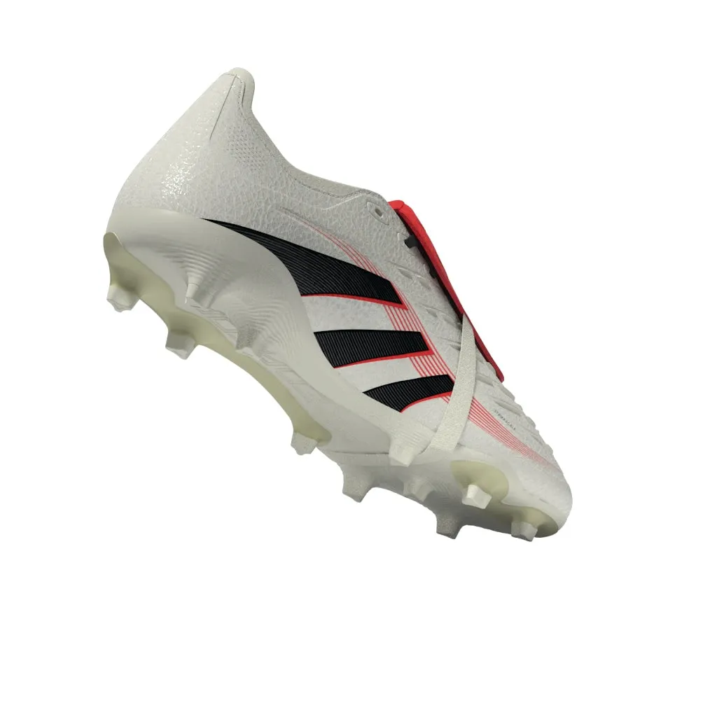 adidas Predator League Fold tongue FG/MG Soccer Cleat - Off White/Core Black/Pure Ruby