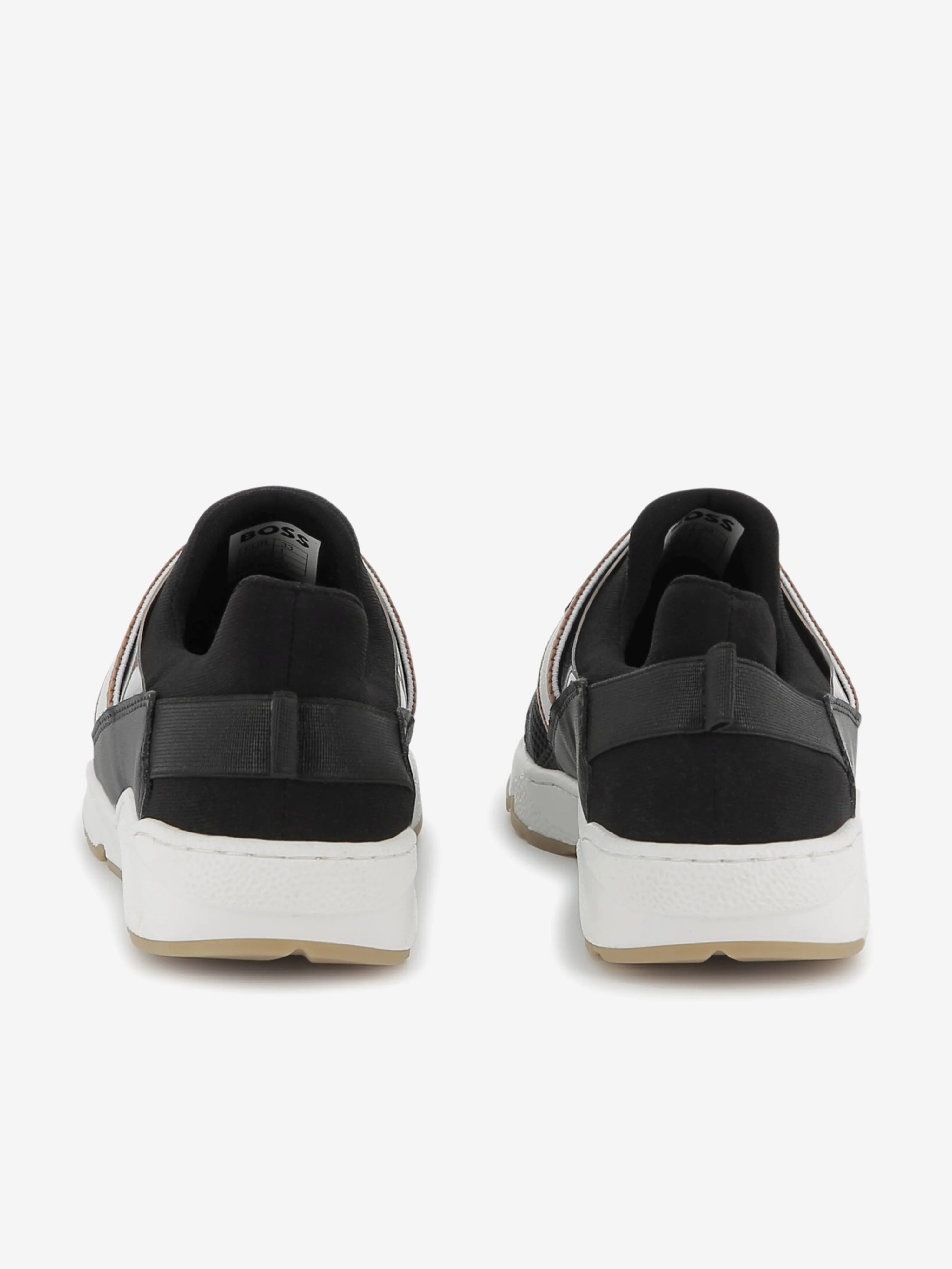 BOSS Boys Logo Trainers in Black