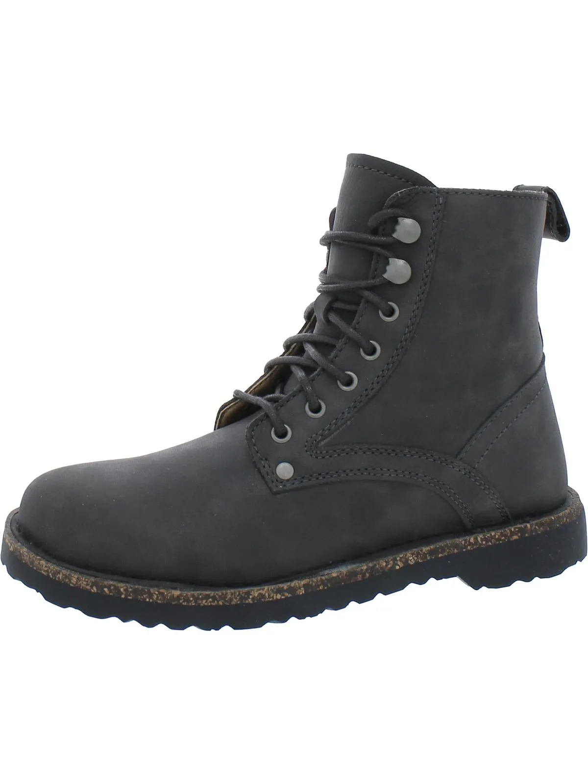 Bryson Womens Leather Cork Combat & Lace-up Boots