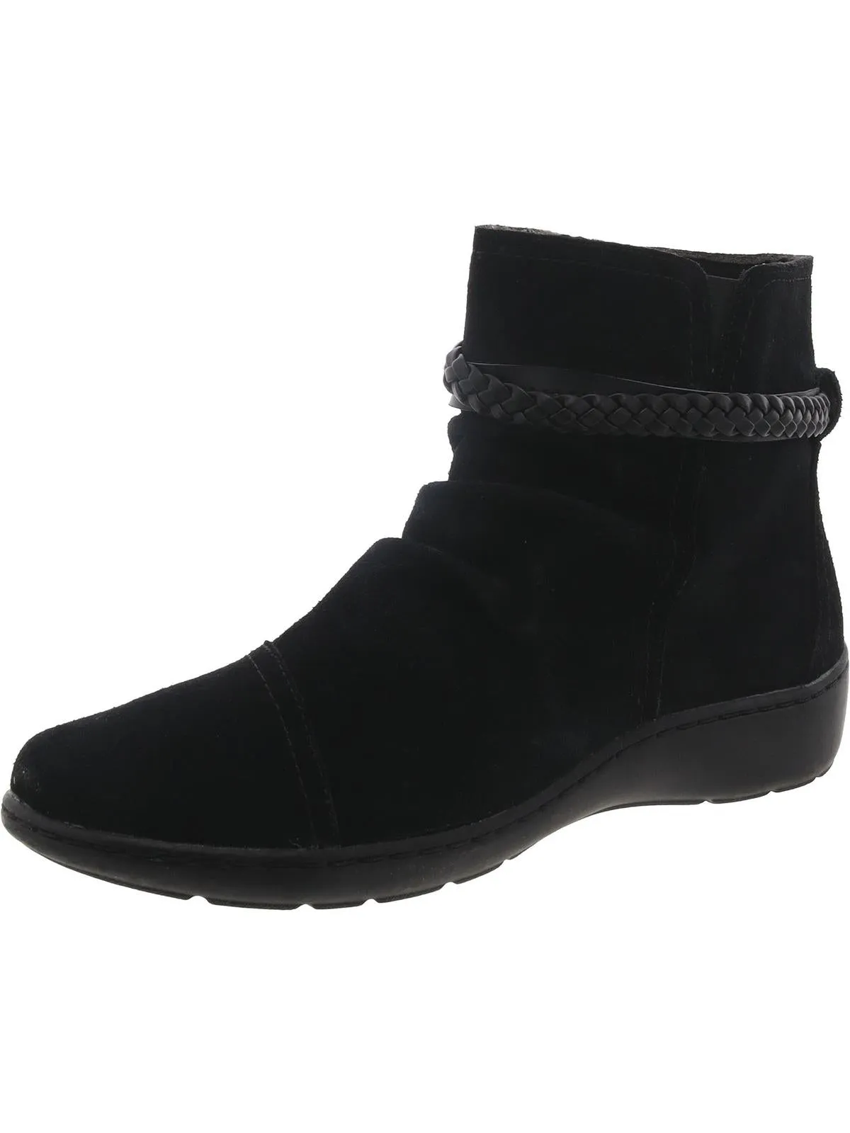 CORA BRAIDBOOT Womens Suede Comfy Ankle Boots