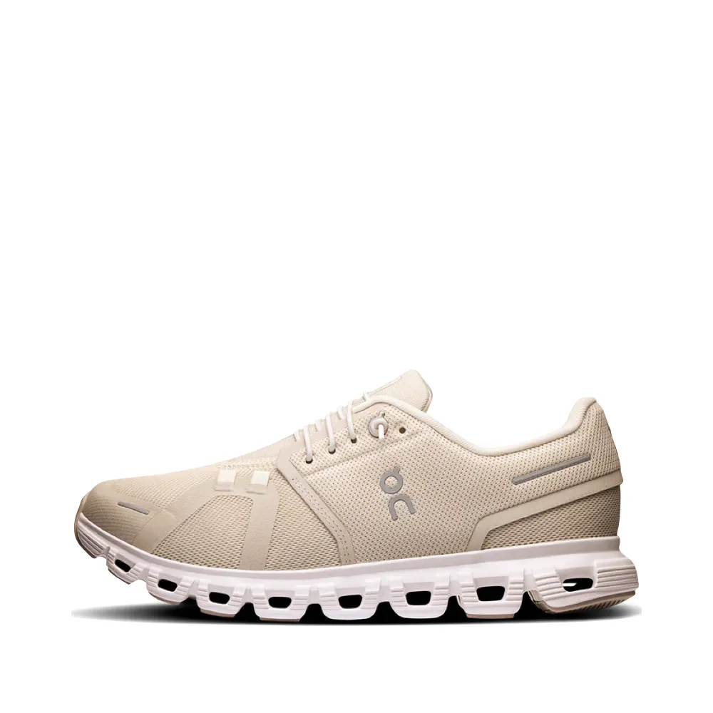 On Women's Cloud 6 Sneaker in Pearl/White
