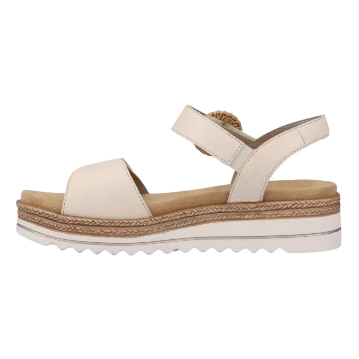 Rieker Women's D0Q52-60 Jocelyn Off-White Leather