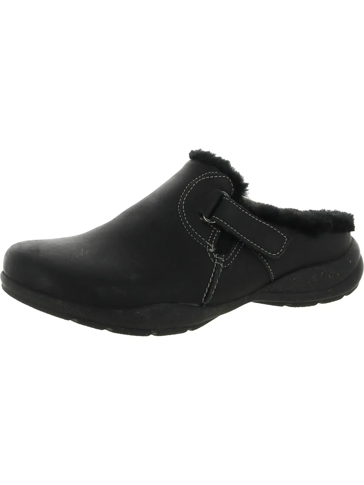 Roseville Clog Womens Leather Faux Fur Lined Clogs