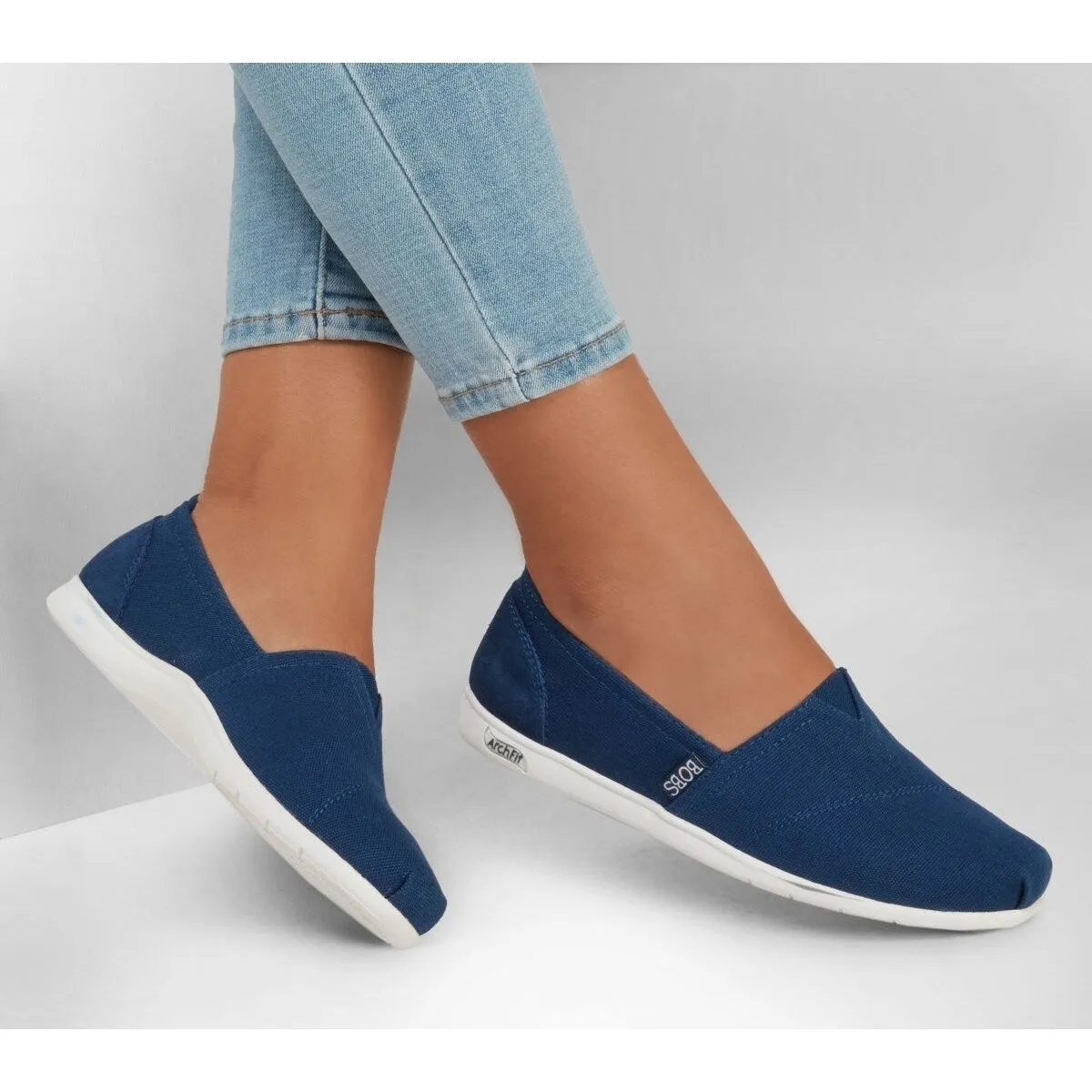 Skechers Womens Arch Fit Plush For3ver Luv SlipOn Navy 114108Nvy Navy